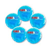 Fire & Ice Hot Cold Gel Packs—5 Reusable Therapy Pads-Use Microwave Hot or Freezer Cold for Injuries, Arthritis Pain, Tired Eyes, Child Boo Boos. Place in Lunch Boxes and Coolers to Keep Food Fresh