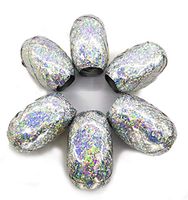 6 Rolls Sparkles Curling Ribbons - Sparkles Metallic Holographic for Wedding Birthday Party Decor Balloons String Gift Wrap Accessories, 66 Yards (Holographic Silver)