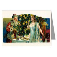 Assorted Classic Vintage Christmas Cards Featuring Santa Claus Notecards Boxed Set