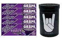 Herb Airtight Container Fresh Kettle with Juicy Jay's Grape 1.25 Flavored Hemp Rolling Papers 5 Count DC Crafts Nation- Metal