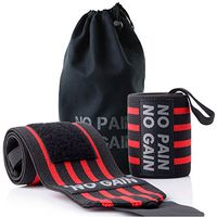 American Trends Adjustability Wrist Wraps Protect Against Pain or Injury Wrist Supports for Weightlifting, Gym, WODs, Olympic Lifts Red