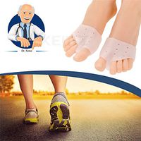 Gel Toe Corrector Forefoot Cushioning - Bunion Straightener Pads, Breathable Overlapping Toes Separators Brace, Hammer Big Toe Spacers Stretchers Inserts, for Hallux Valgus Crooked Toes (White)