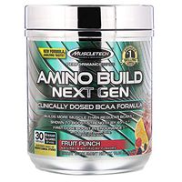 Amino BCAA Fruit Punch Blast Powerful Musclebuilding Superior Results 20% Free 11.71 oz 332 g