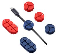 Cable Clips, Prokeq Cable Management Cord Organizer, 6Pcs Elegant Adhesive Wire Holder System, Desk, Nightstand and Wall, Home and Office