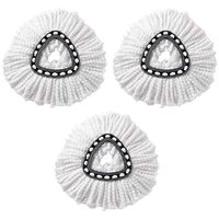 Mop Head Replacement, Mop Head, Microfiber Household Replacement Pad Floor Cleaning Spin Mop Heads 3pcs
