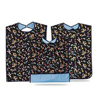BIHIKI 3 PCS Reusable Adult Bib,Waterproof Clothing Protector,Stain Resistant Adult Aid Apron for Elderly Patient Senior
