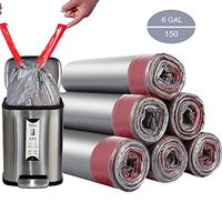 4-6 gallon kitchen rope garbage bag durable silver rope bags 17.7''19.7''150 odorless office bedroom garbage bags