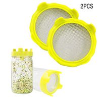 Germination Cover, 2PC Filter Mason Can Lid Sprouting Net Cover Beans Sprouts Filter, Kitchen，Dining & Bar HotSales (B)