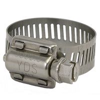 YDS All 300 Grade Stainless Steel High Torque Hose Clamp, Worm-Drive, SAE Size 12, 11/16" to 1-1/4" Diameter Range, 1/2" Bandwidth (Pack of 10)