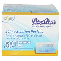 Nasaline, Squip, Saline Solution Salt, 50 Pre-Measured Packets