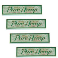 Pure Hemp Brand King Size Cigarette Rolling Papers, 4 Packs