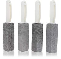 Juvale 4-Pack Pumice Stones with Handles for Cleaning, Toilet Bowl, and Feet, 9 Inches Long
