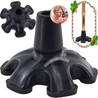 YUANDIANDIAN Cane Tip 6 Pod Walking Stick Rubber Foot Replacement Support Base Black Anti-Slip Fit 3/4 Inch Shaft 1PCS