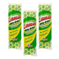 Libman Nitty Gritty Microfiber Mop Refills, Green, Yellow