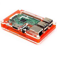 PIMORONI - PIM165 - Pibow 3 Tangerine Coupe for Raspberry Pi 3, 2, B+