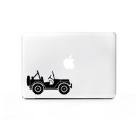 (2X) StickAny Laptop Series Jeep Sticker for MacBook Pro, Chromebook, Surface Pro, and More (Black)