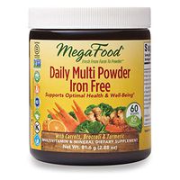 MegaFood, Daily Multi Powder Iron Free, Supports Optimal Health, Multivitamin and Mineral Supplement, Gluten Free, Vegetarian, 2.88 oz (60 Servings)