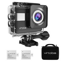4K Action Camera, Virtoba by JVMAC WiFi 2.31" LCD Touchscreen 170° Wide-Angle Lens Underwater Action Cam Sony Sensor 20MP Sports Camera with 2 Batteries included in Mounting Accessories Kits