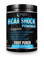 Pristine Foods BCAA Amino Shock Supplement | Fruit Punch Flavored | Promotes Lean Muscle Growth | Promotes Tissue Repair | Enhanced Performance | 300 Grams
