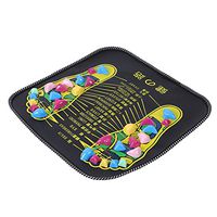 Foot Massage Mat, Reflexology Walk Stone Stone Road Foot Massage Black, Walking Massage Mat for Pain Relief, Simulate Blood Circulation