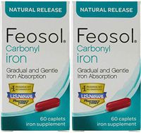 Feosol Natural Release Carbonyl Iron Caplets, 60Count, 2Count