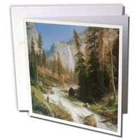 3dRose Nevada Fall Yosemite by Herman Herzog American West - Greeting Cards, 6 x 6 inches, set of 12 (gc_126702_2)
