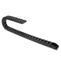 uxcell R28 15mm x 20mm (InnerHInnerW) Black Plastic Wire Carrier Cable Drag Chain 1M Length for CNC