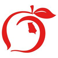 Peach State Pride Logo Sticker (Red)