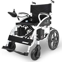 PLLP Medical Rehab Chair, Wheelchair,Heavy Duty Electric Wheelchair, Foldable and Lightweight Powered Wheelchair,Seat Width 41Cm,360° Joystick, Weight Capacity 100Kg