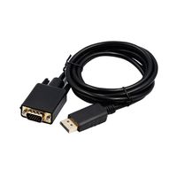 DP to VGA Cable 5FT, USHANLIN Displayport to Vga Cable Gold Plated, Standard DP Male to VGA Male Cable Black Color(1.5M)