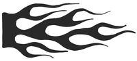 hBARSCI Flames Vinyl Decal - 5 Inches - for Cars, Trucks, Windows, Laptops, Tablets, Outdoor-Grade 2.5mil Thick Vinyl - Matte Black