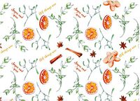 Christmas Sugar and Spice Rolled Gift Wrap Paper 2 Sheets 19.5 in x 27.5 in