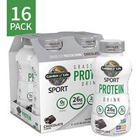 Garden of Life Sport Grass Fed Protein Shake - Chocolate, 16-Pack, Ready to Drink Dairy Protein Shakes, 26g Clean Complete Protein, Low Carb, 0g Sugar, Gluten Free, 16-11 fl oz High Protein Drinks