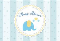 OFILA Baby Shower Backdrop 7x5ft Baby Shower Party Photography Background Elephant Photos Gender Reveal Party Decoration Digital Video Studio Props