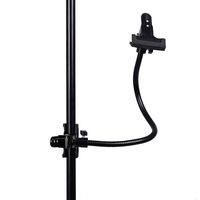 CIDEROS Lighting Stand Clamp with Flexible Arm, 50cm Metal Tube Stand Mounting Hardware for Photography Background Photo Studio Support, Black