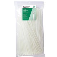 Commercial Electric 14 in. Cable Tie - Natural (500-Pack)
