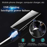 FILOL Electric Lighter, Dual Arc Lighter Windproof Safety Flameless Lighter USB Rechargeable with LED Battery Indicator for Pipe,Cigar, Cigarette, Candle