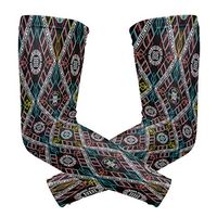 Unisex Arm Sleeve Abstract Geometric Greek Colorful UV Protection Arm Compression Sleeve Skin Protection Sport Arm Cooler Sleeve for Running Hiking Jogging Motorcycling Climbing Camping