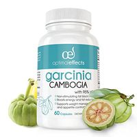95% HCA Pure Garcinia Cambogia Extract by Optimal Effects - Extreme Carb Blocker with Fast Acting Appetite Suppression & Fat Burner Supplement - 60 Veggie Capsules (1)