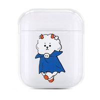 Youyouchard Kpop BTS Airpods Case, KOYA RJ SHOOKY MANG CHIMMY TATA Cooky Airpods Case AirPods Accessories Portable & Protective Transparent Cover Case for Airpods(RJ)