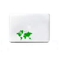 (2X) StickAny Laptop Series World Map Sticker for MacBook Pro, Chromebook, Surface Pro, and More (Green)