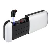 Wireless Earbuds, Oricore TWS Stereo Bluetooth Headphones Mini in-Ear Bluetooth Noise Cancelling Earbuds with Charging Case as Power Bank, Built-in Mic Compatible with Android (Silver)