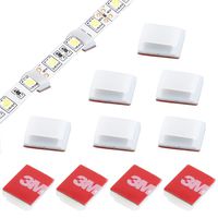 Strip Light Mounting Clips ManYee 3M Adhesive Cable Clips Strip Light Holder Bracket 100pcs Clamps Wire Management Cord Organizer for 10mm(3/8") Wide Strip Light Car Wire Ties Office Home