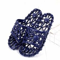 Reflexology Massage Sandals Acupoint Pedicure Non-Slip Couple Bathroom Slip Leaking Indoor Foot Massage Slippers,Blue,M