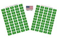 Made in USA! 100 Country Flag 1.5" x 1" Self Adhesive World Flag Scrapbook Stickers, Two Sheets of 50, 100 International Sticker Decal Flags Total (Saudi Arabia)