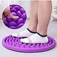 Imitation Cobblestone Sole Finger Press Plate, Soft Family Foot Massage Pad to Add Thickening Massage Cushion, Stimulate Acupuncture Massage to Relax,Purple