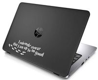 Die-cut vinyl decal I Solemnly Swear I am Up to No Good for Macbook Laptop (White)