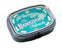 Hawaiian Map Pill Box 2.25 inch X 1.5 inch