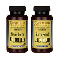 Swanson Niacin-Bound Chromium 200 mcg 120 Capsules (2 Pack)