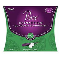 Poise Impressa Incontinence Bladder Supports Size 3, 10 Count (2 Pack) 20 Total